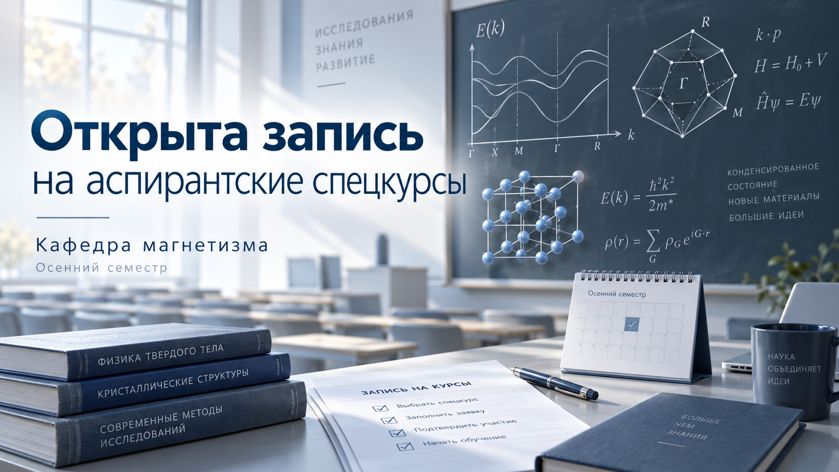 Открыта запись на аспирантские спецкурсы кафедры магнетизма